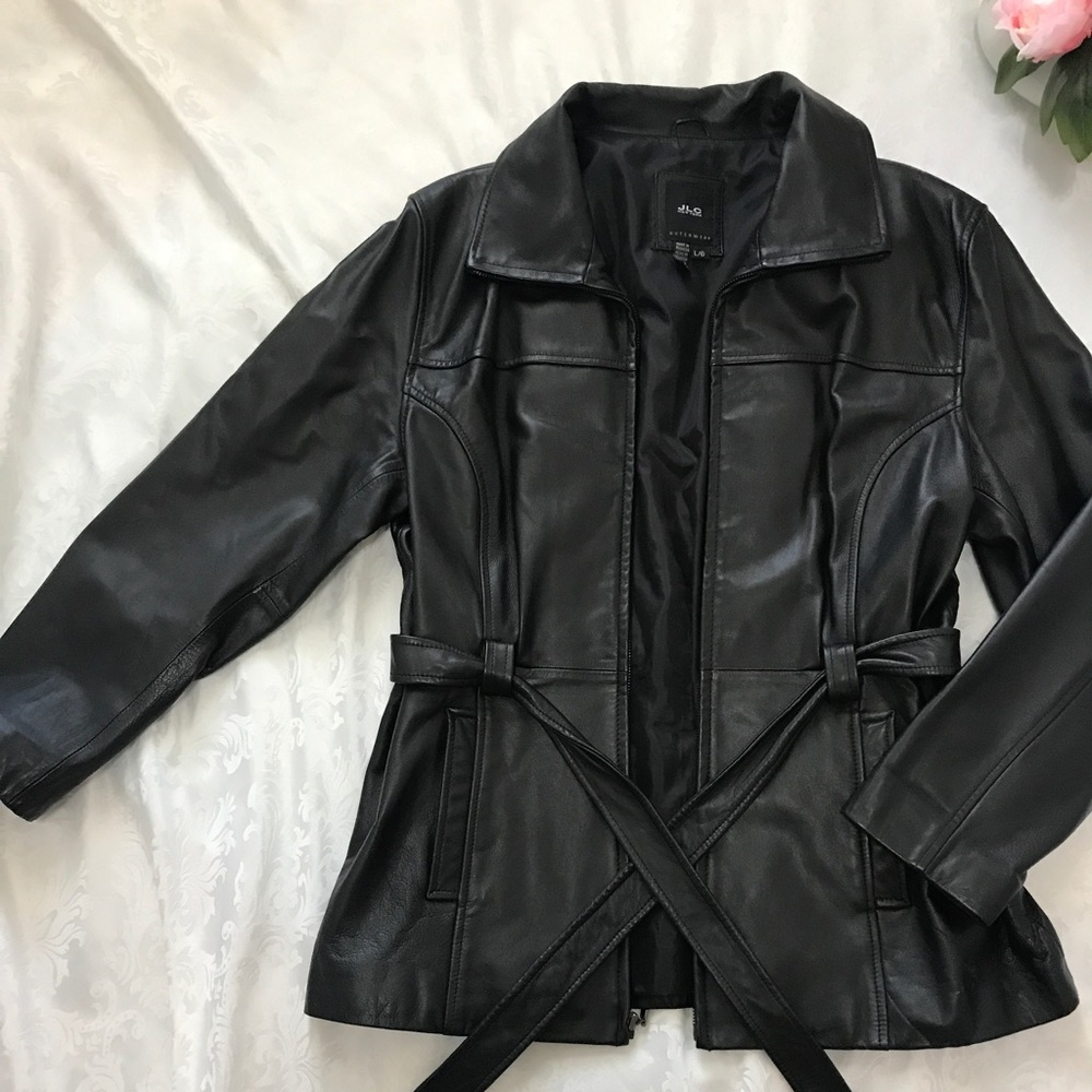 Jlc 100% leather jacket size large